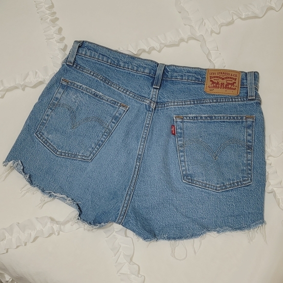 Levi's 501 high rise button fly cutoff denim shorts - Picture 1 of 4